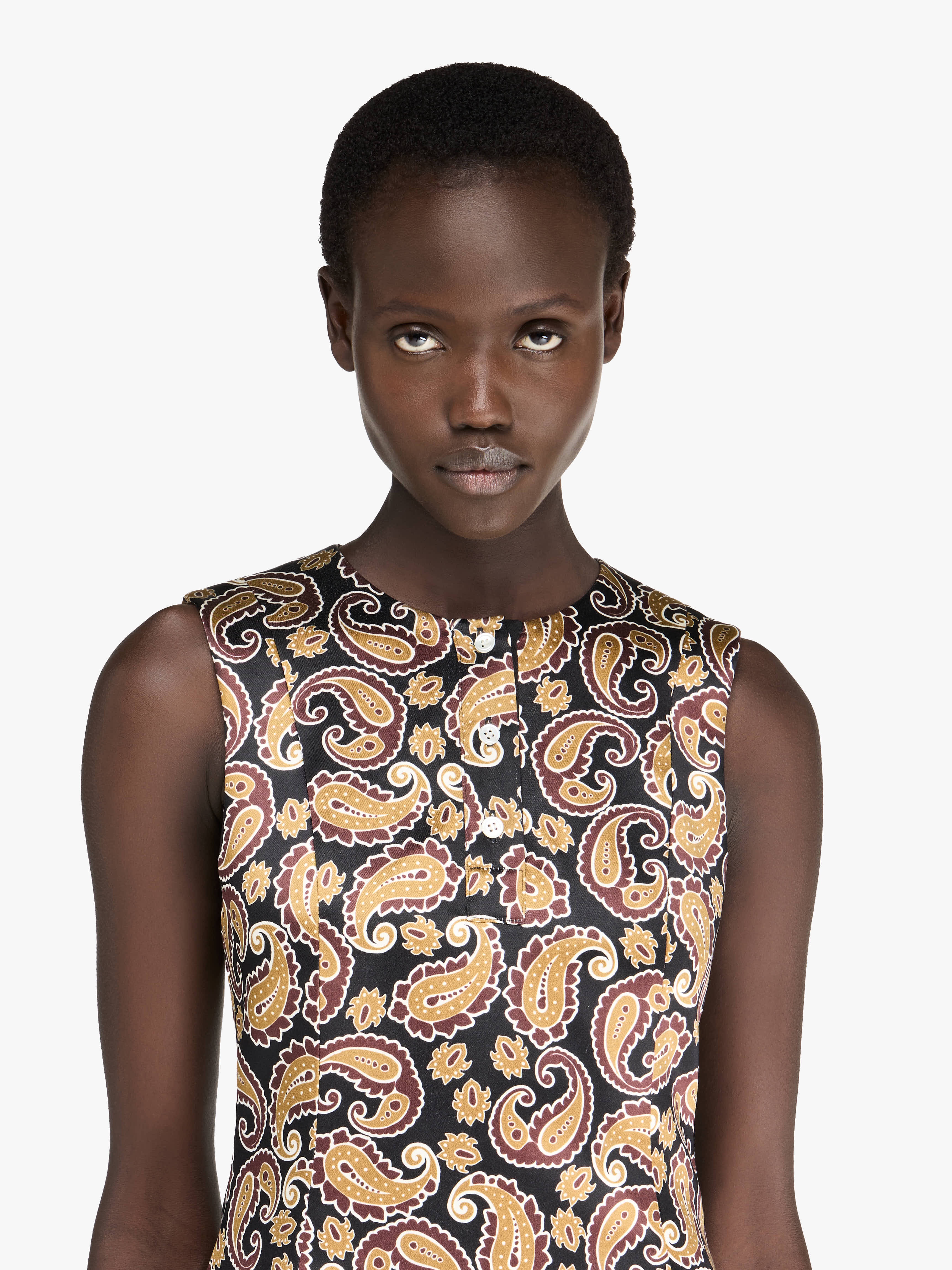 PAISLEY' PRINT CIRCLE-SKIRT DRESS - 4