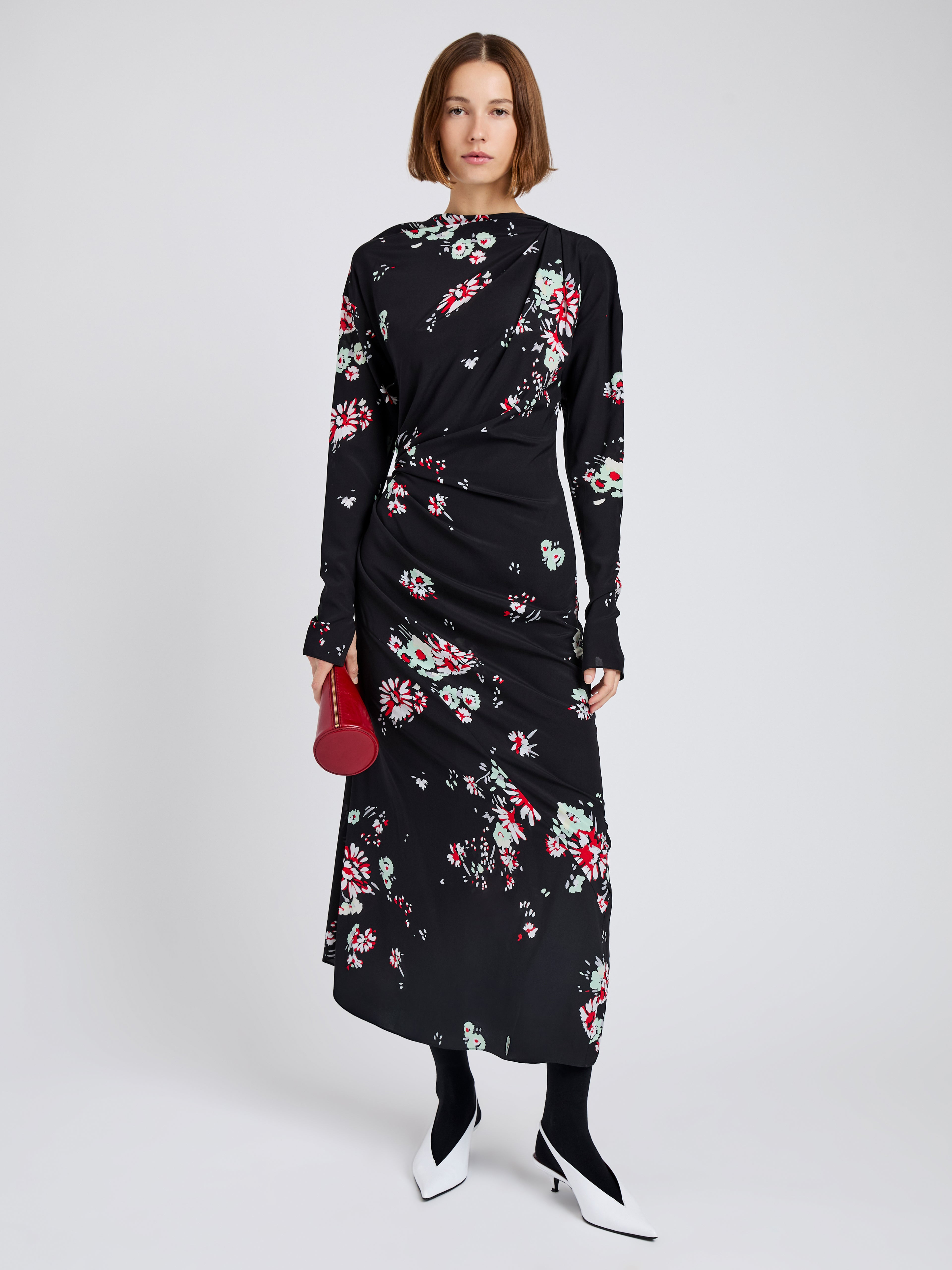 Trudie Dress in Printed Silk Viscose - 2