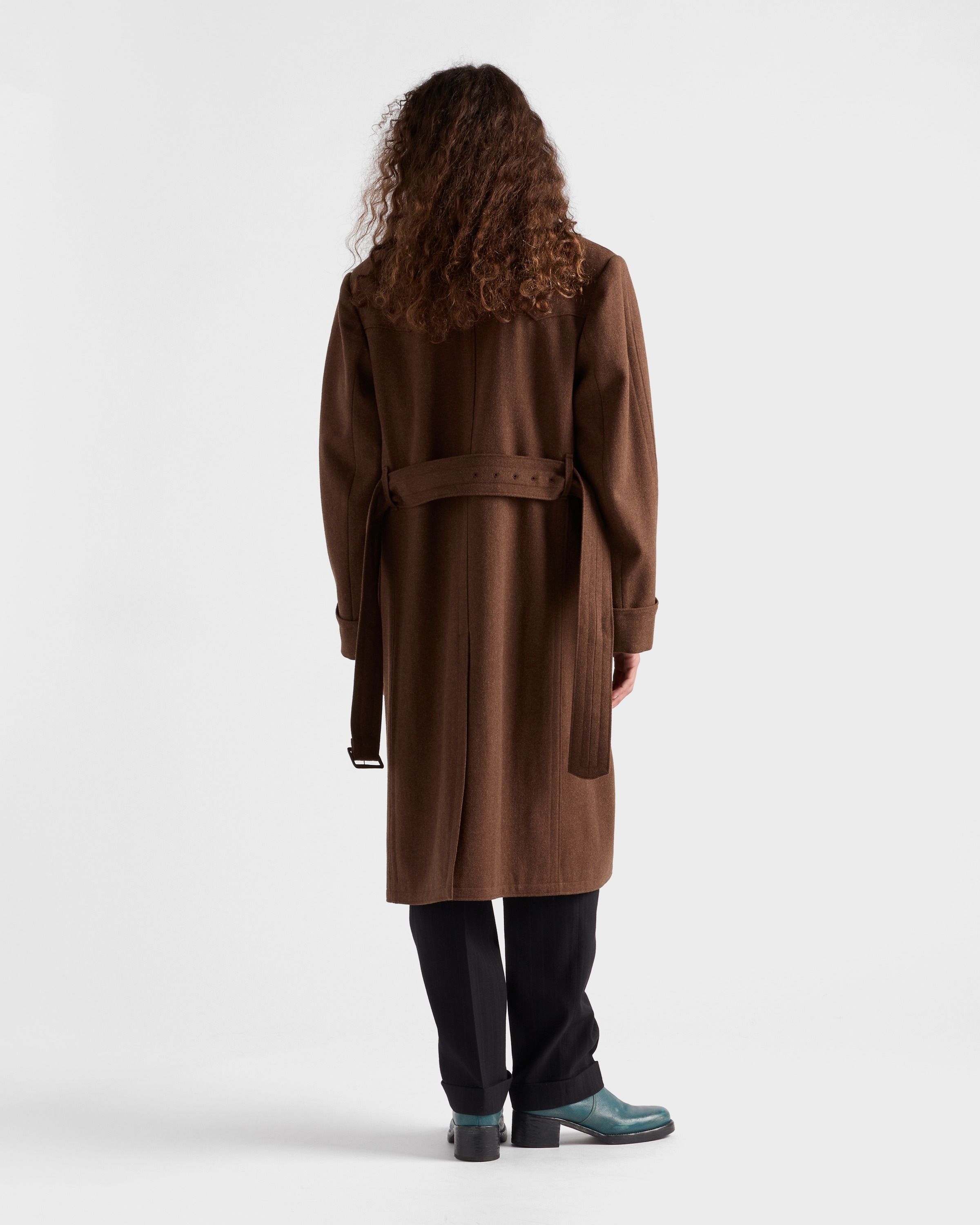 Double-breasted wool coat - 5