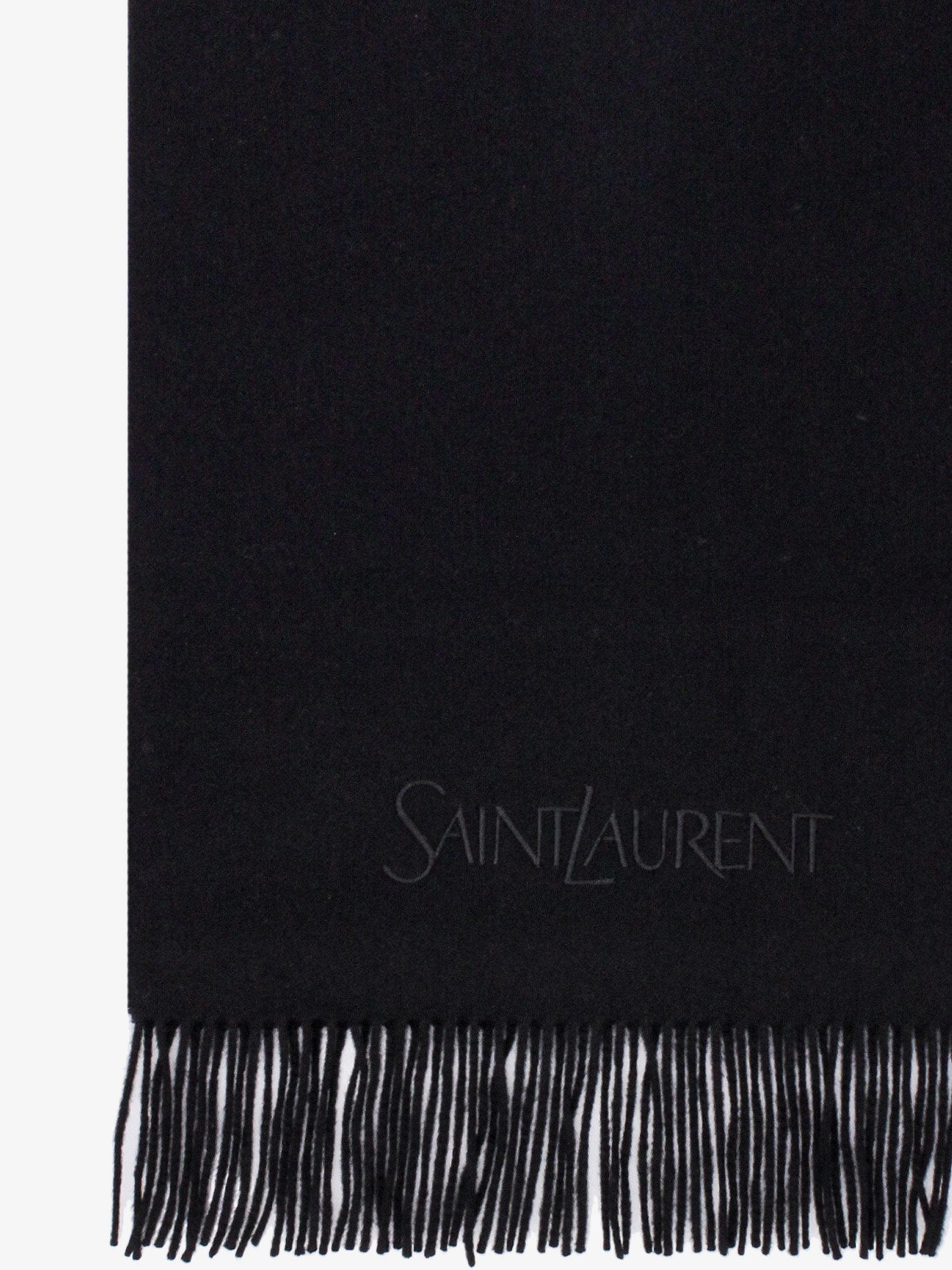 Saint Laurent Man Scarf Man Black Scarves - 2