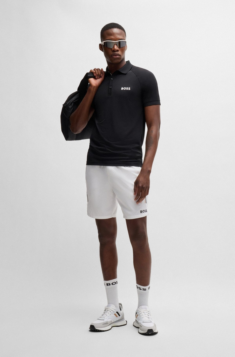 BOSS BOSS X MATTEO BERRETTINI WAFFLE-FABRIC POLO SHIRT outlook