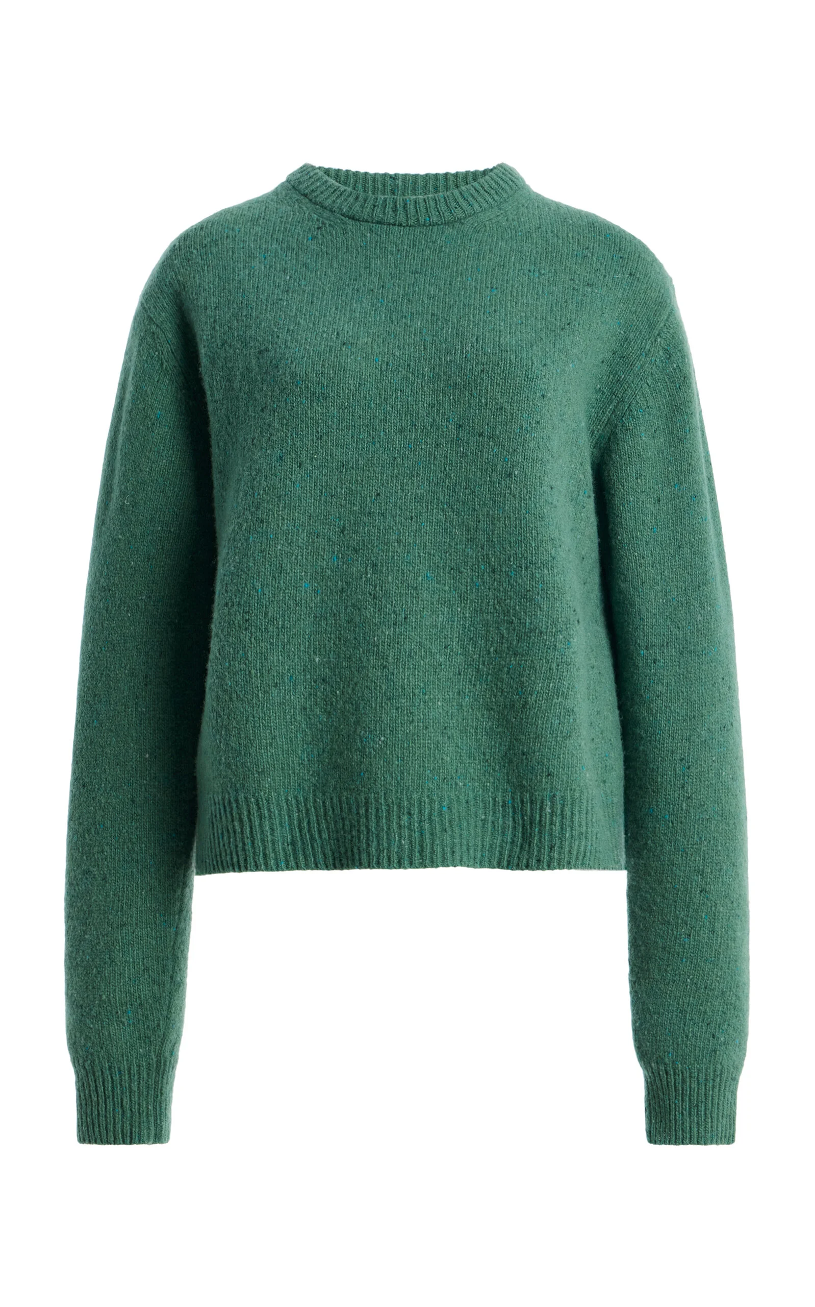 Fitted Wool-Blend Mouliné Sweater - 1