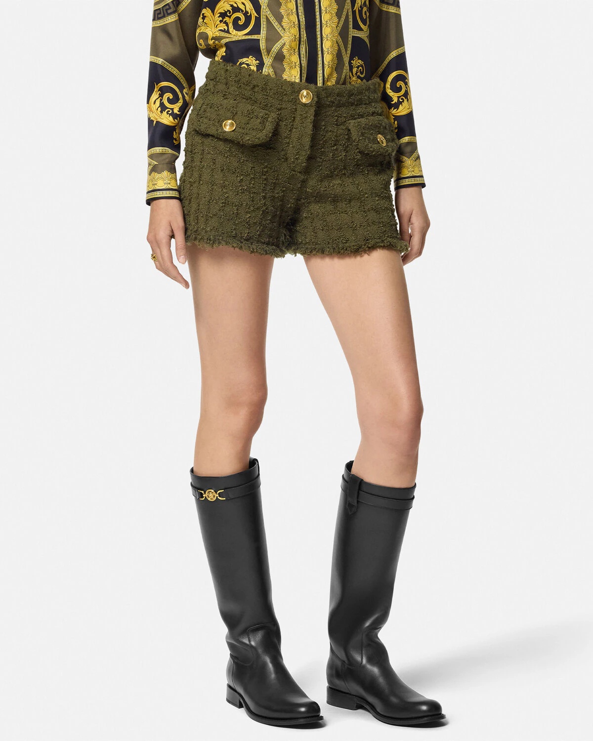 Heritage Tweed Mini Shorts - 4