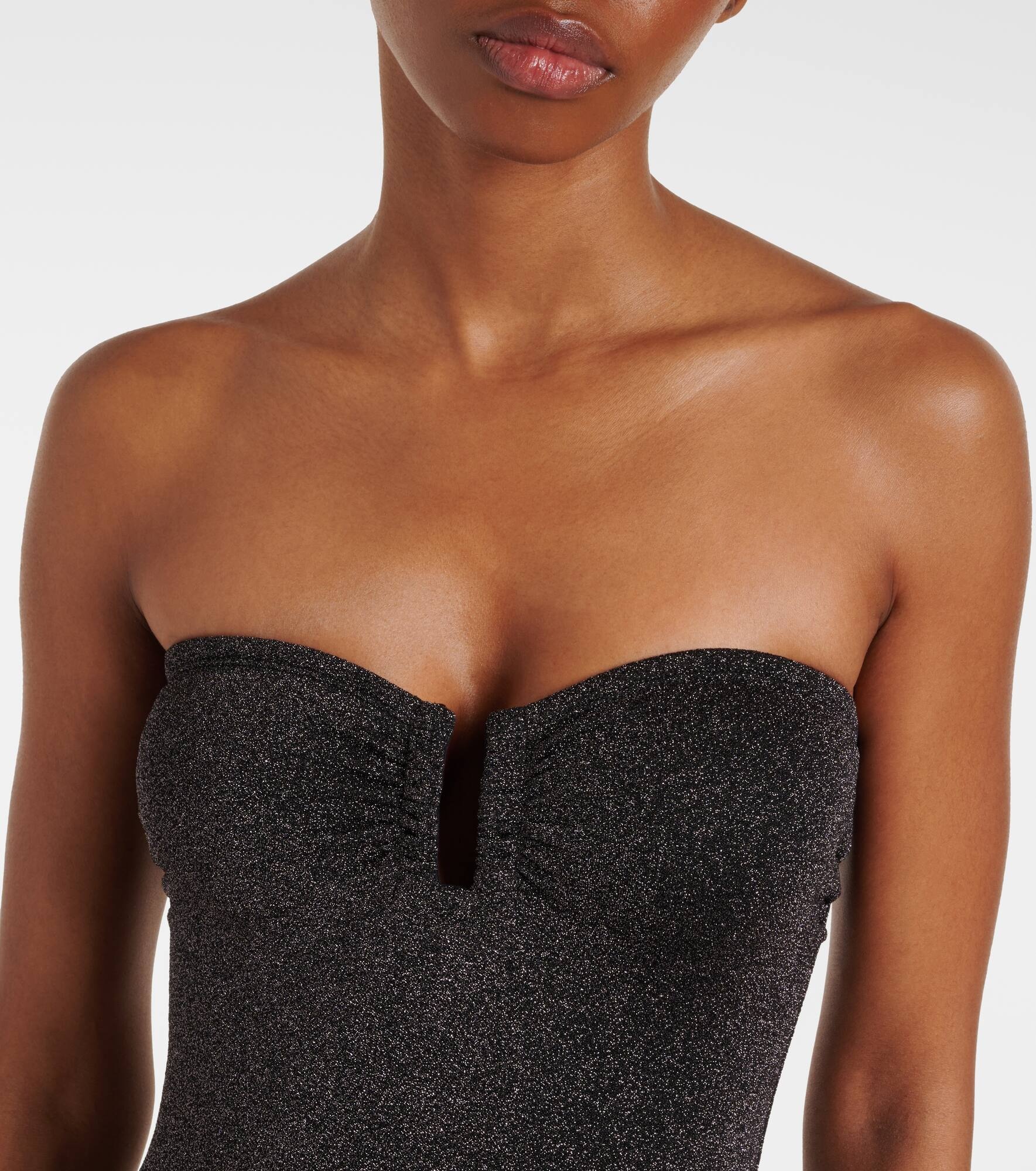 Scintillant strapless swimsuit - 4