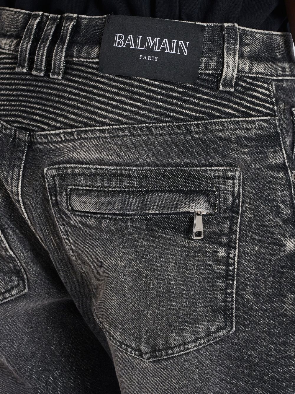 slim-fit biker jeans - 6