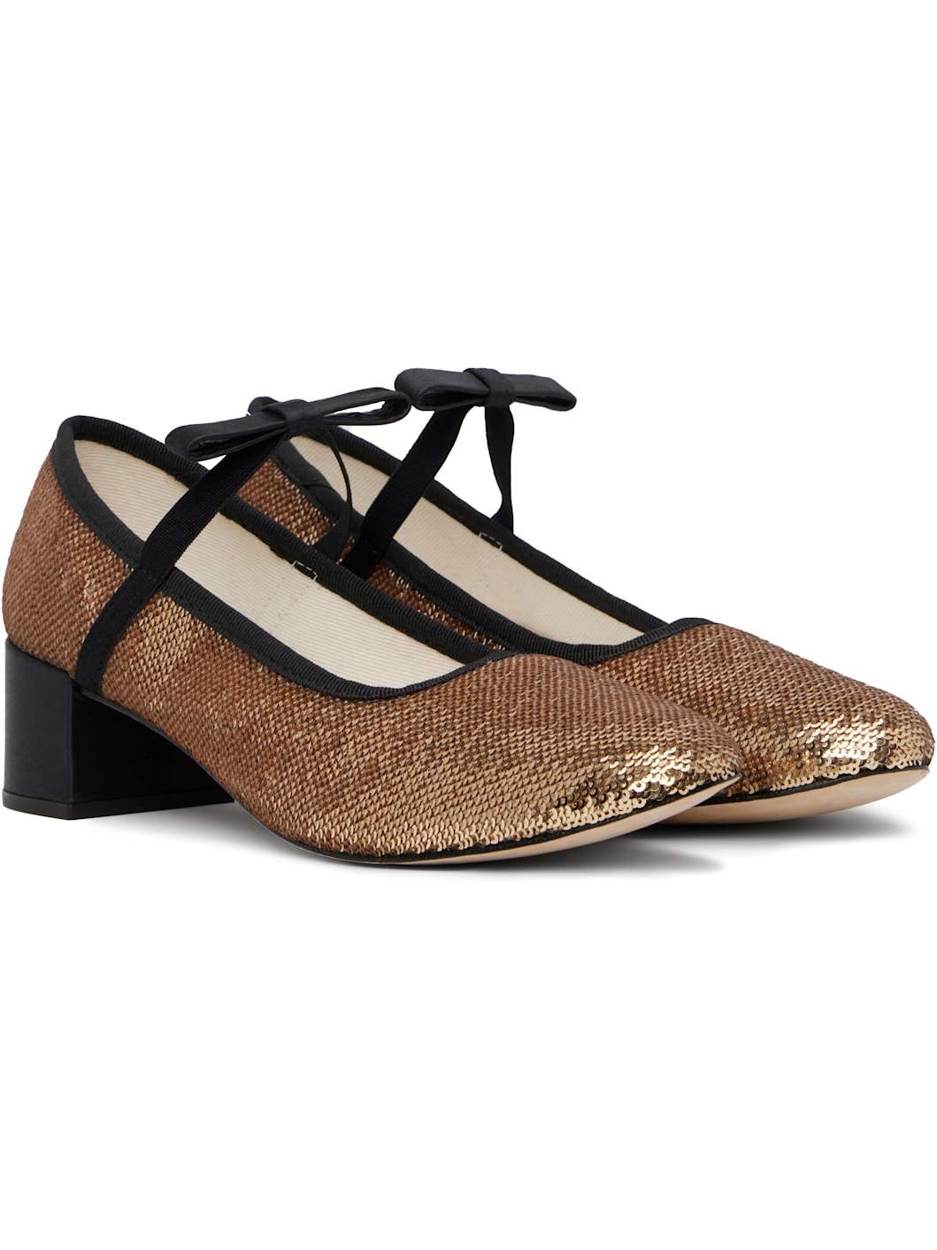 Gold Guillemette Mary-Jane Heels - 4
