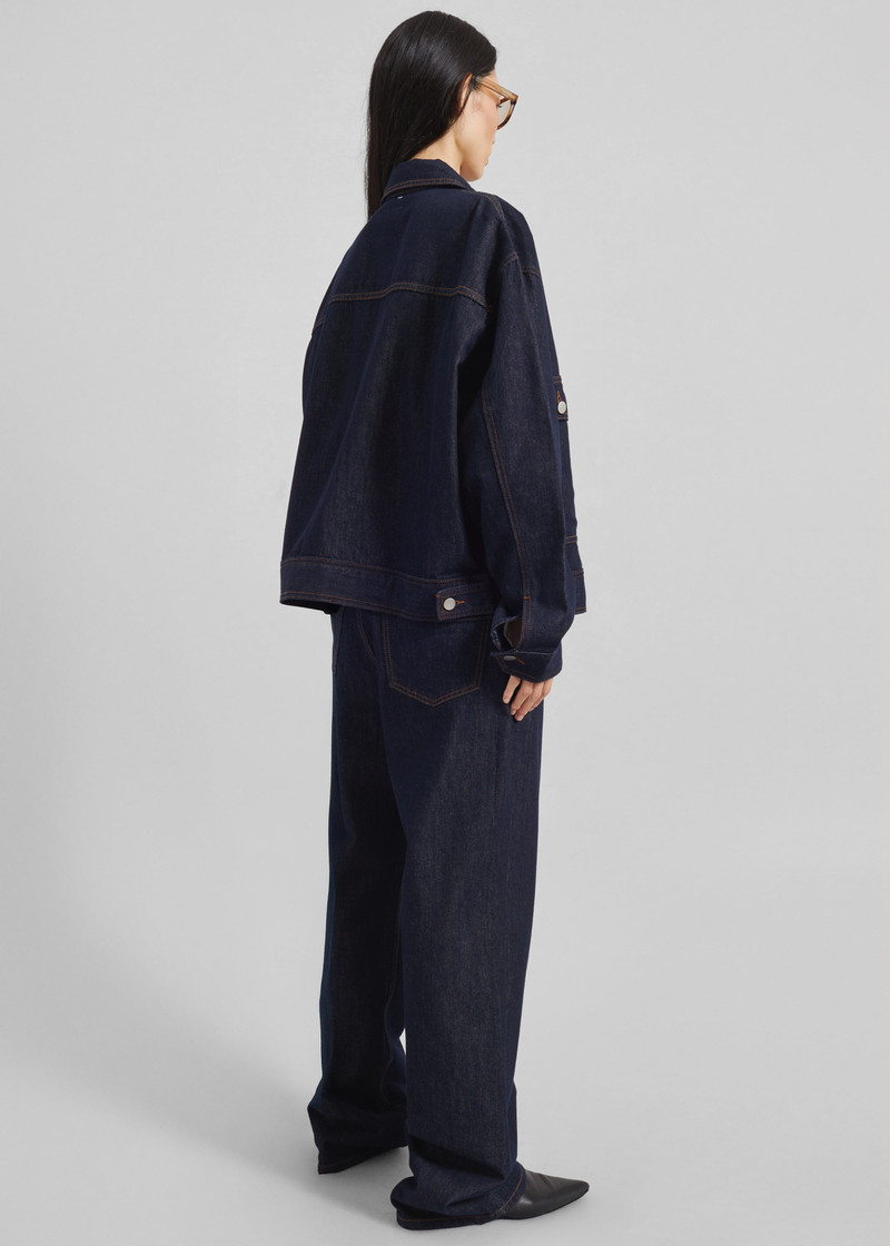 Belden Boxy Denim Jacket - Dark Wash 7