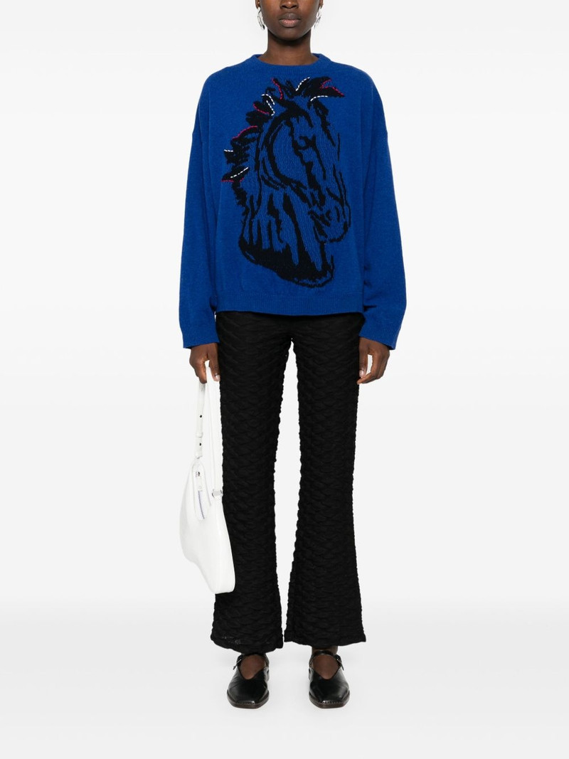 HENRIK VIBSKOV Horse Head-jacquard jumper outlook