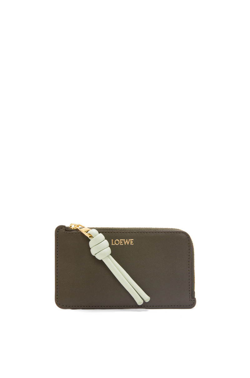 Knot coin cardholder in shiny nappa calfskin 1