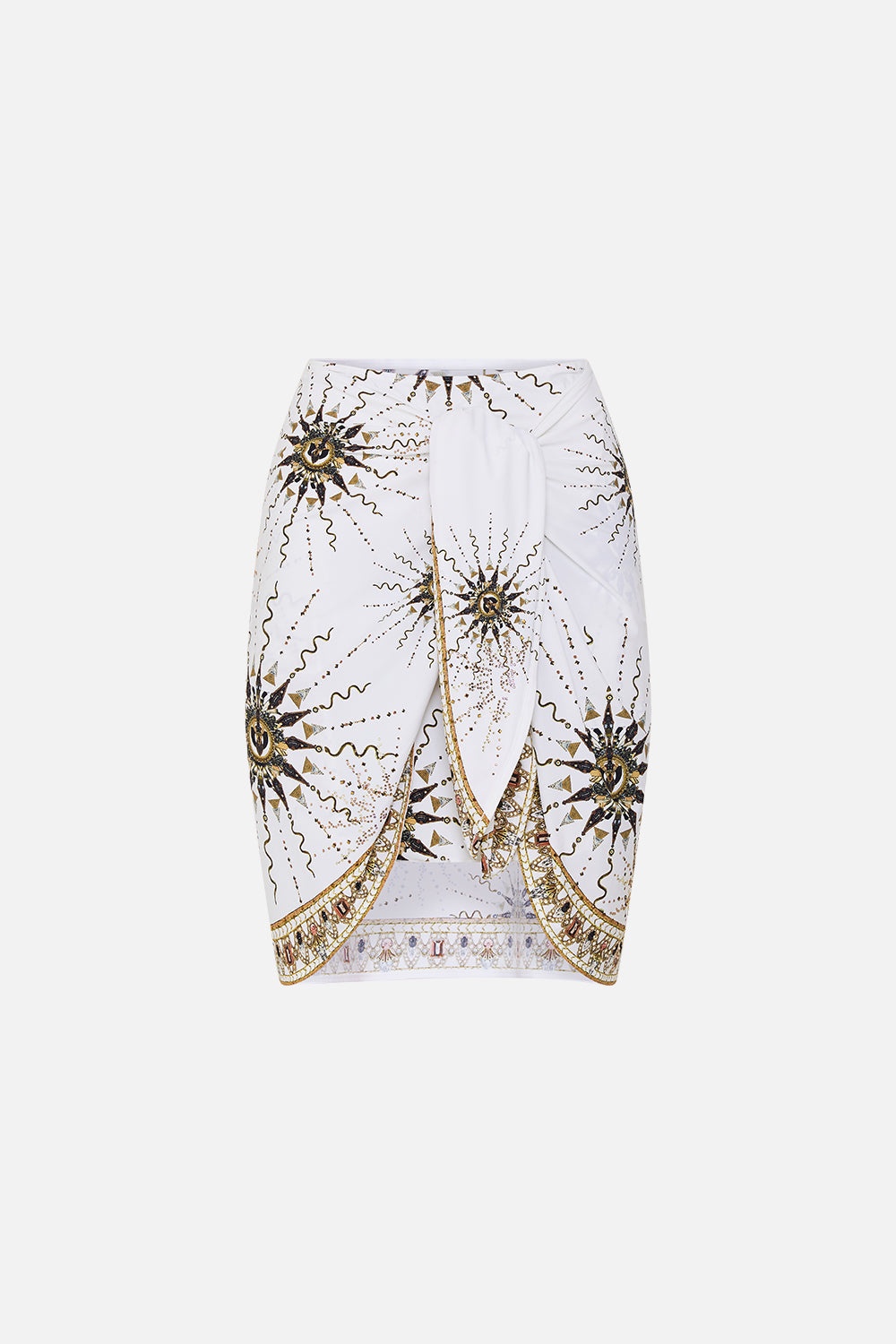 LAYERED SHORT SARONG WITH TIE FRONT - 1