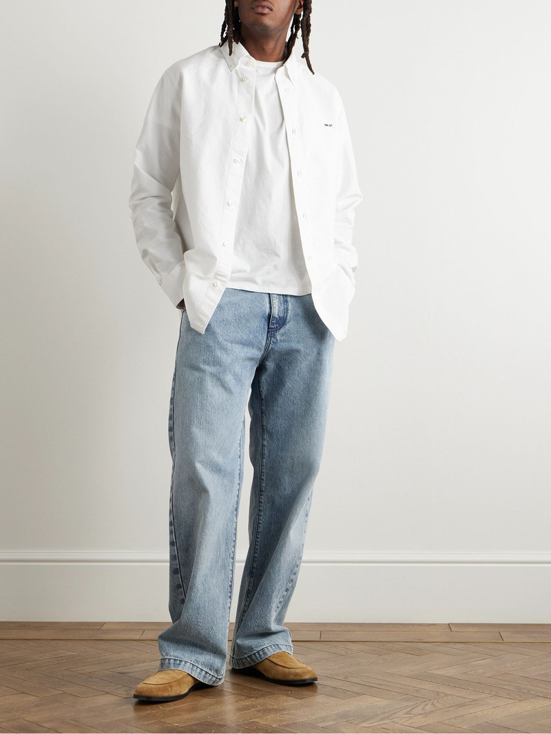 NN07 Colby 5910 Button-Down Collar Organic Cotton Oxford Shirt White outlook