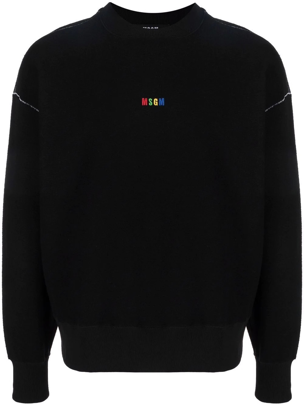 logo-embroidered sweatshirt - 1