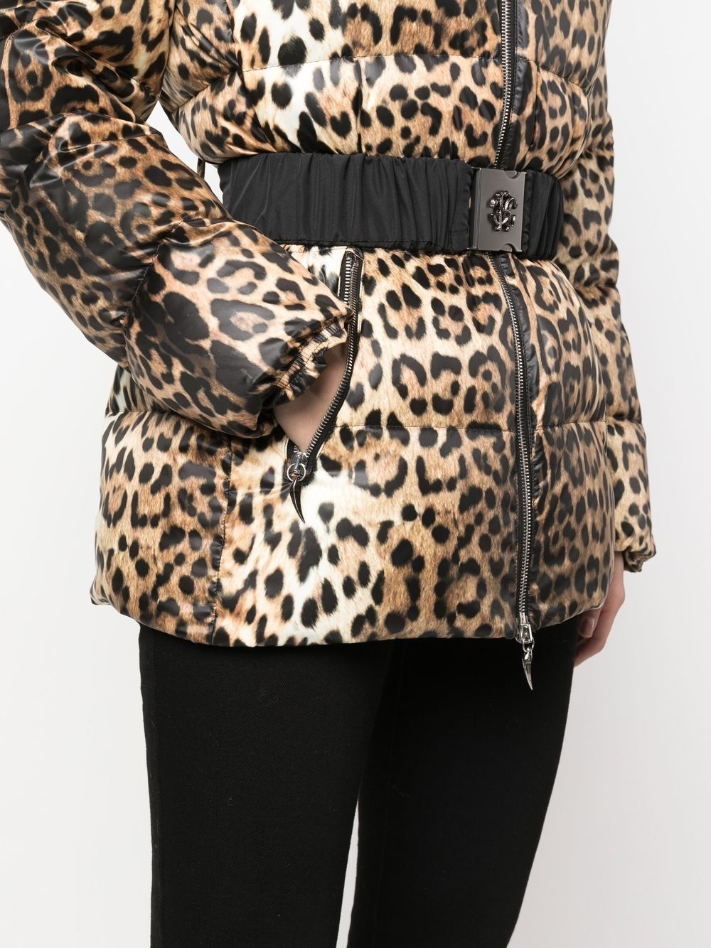 leopard-print padded jacket - 5