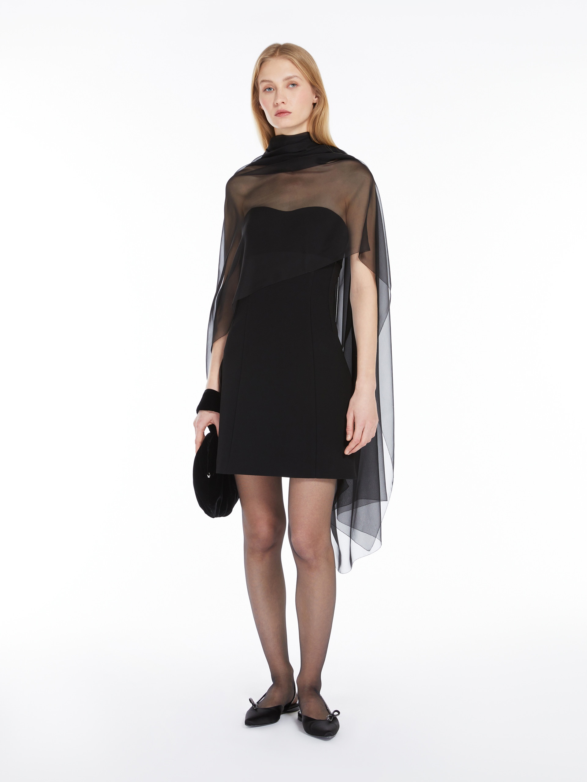 TRANI Bustier minidress in velvet and sablé - 2