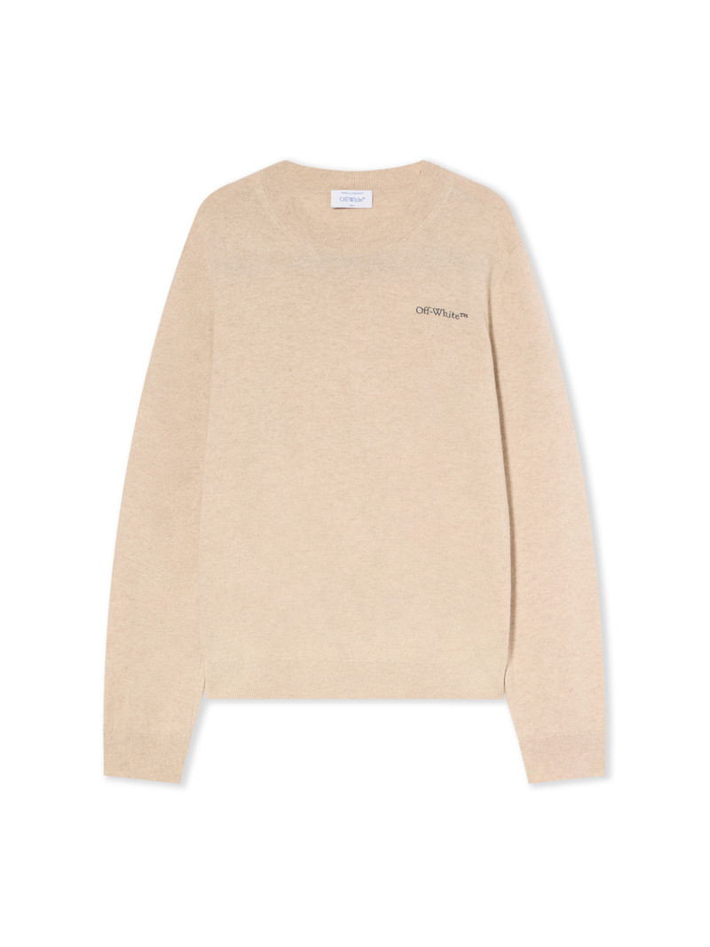 Quote Knit Crewneck Logo Sweater 1