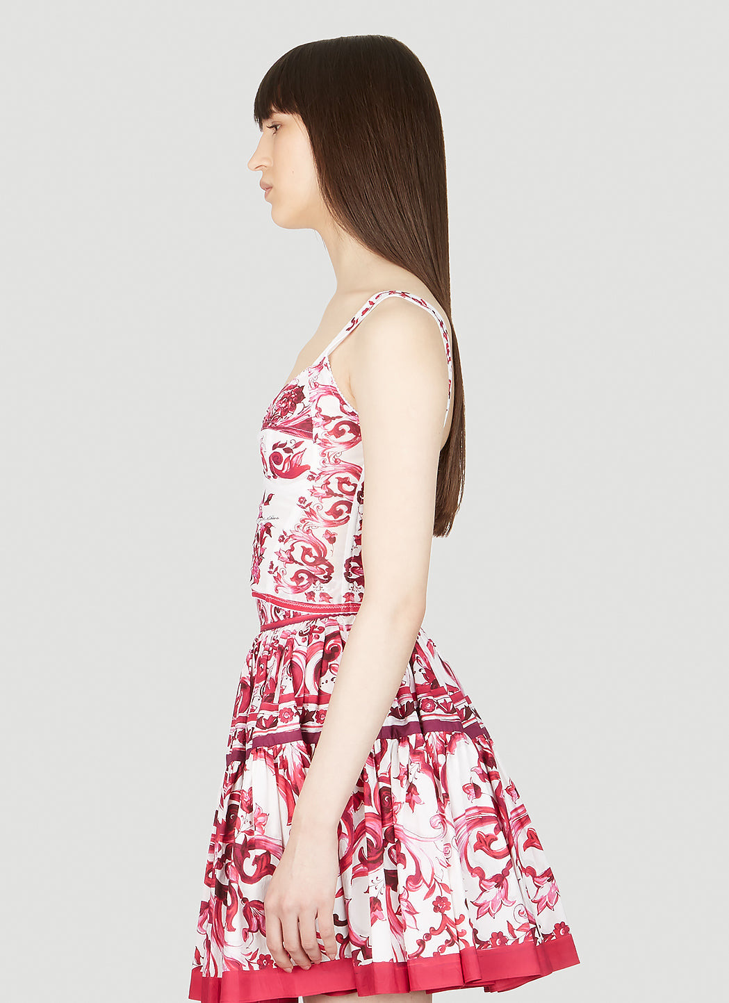 Dolce & Gabbana Women Majolica Print Bustier Top - 3
