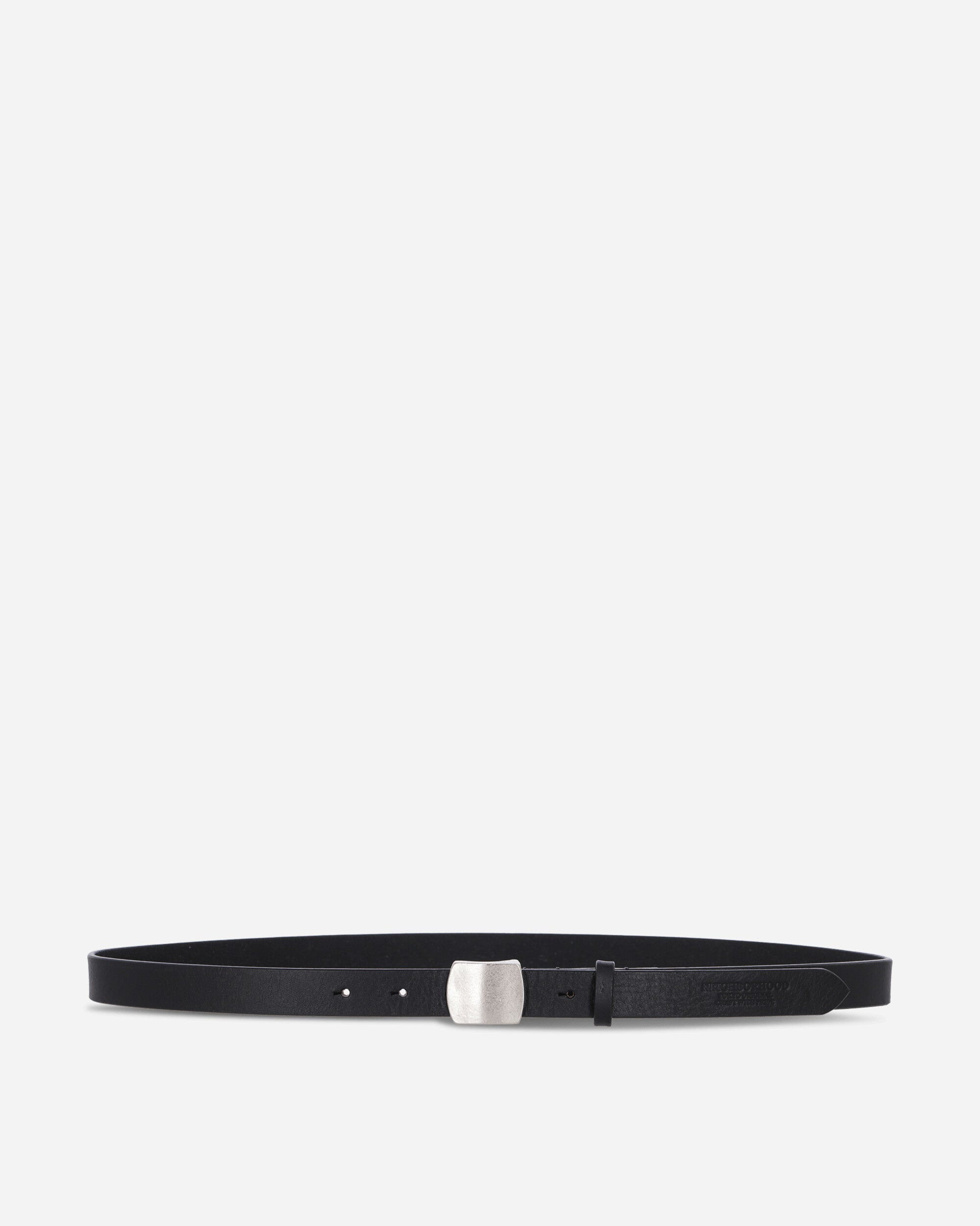 Leather Belt Narrow Black - 1