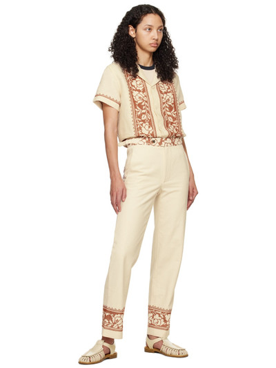 BODE Off-White Rose Garland Trousers outlook
