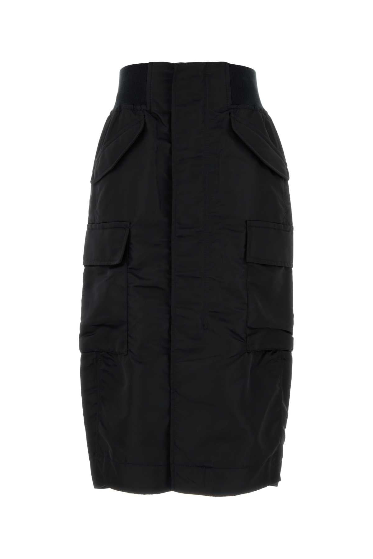 Sacai Women Black Nylon Skirt - 1