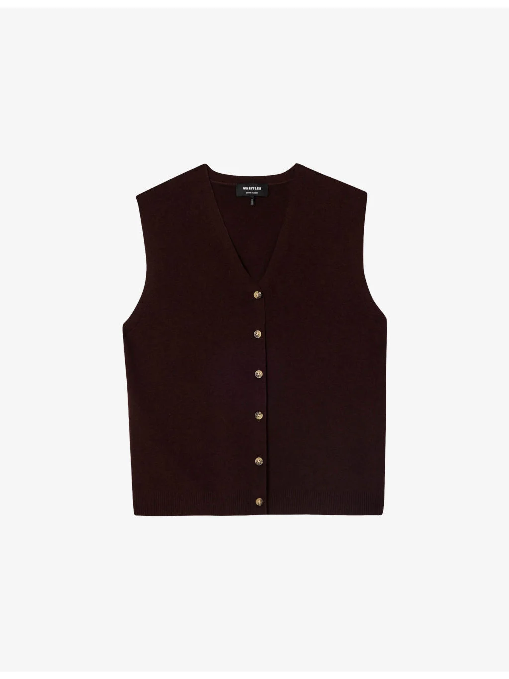 V-Neck Knitted Cotton-Blend Tank Top - 1