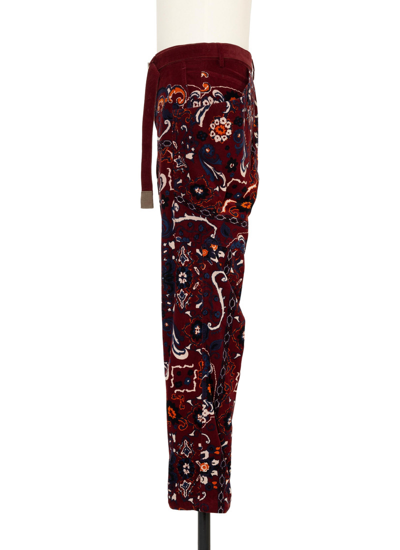 sacai Floral Print Corduroy Pants outlook