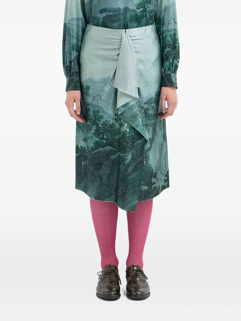 silk-blend ruffled skirt 1
