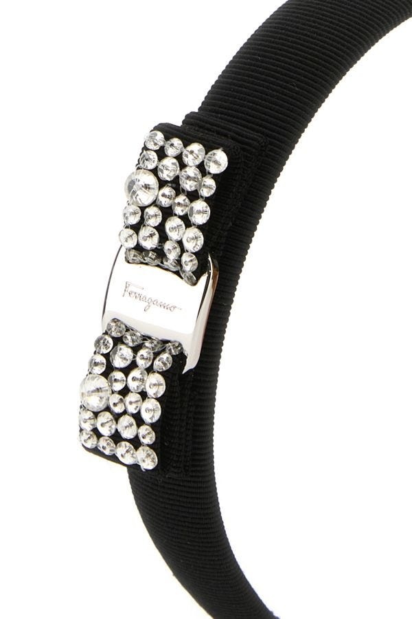ヘアアクセサリー SALVATORE FERRAGAMO BLACK COTTON BLEND HAIR BAND Ferragamo Black Cotton Blend Hair Band | italist