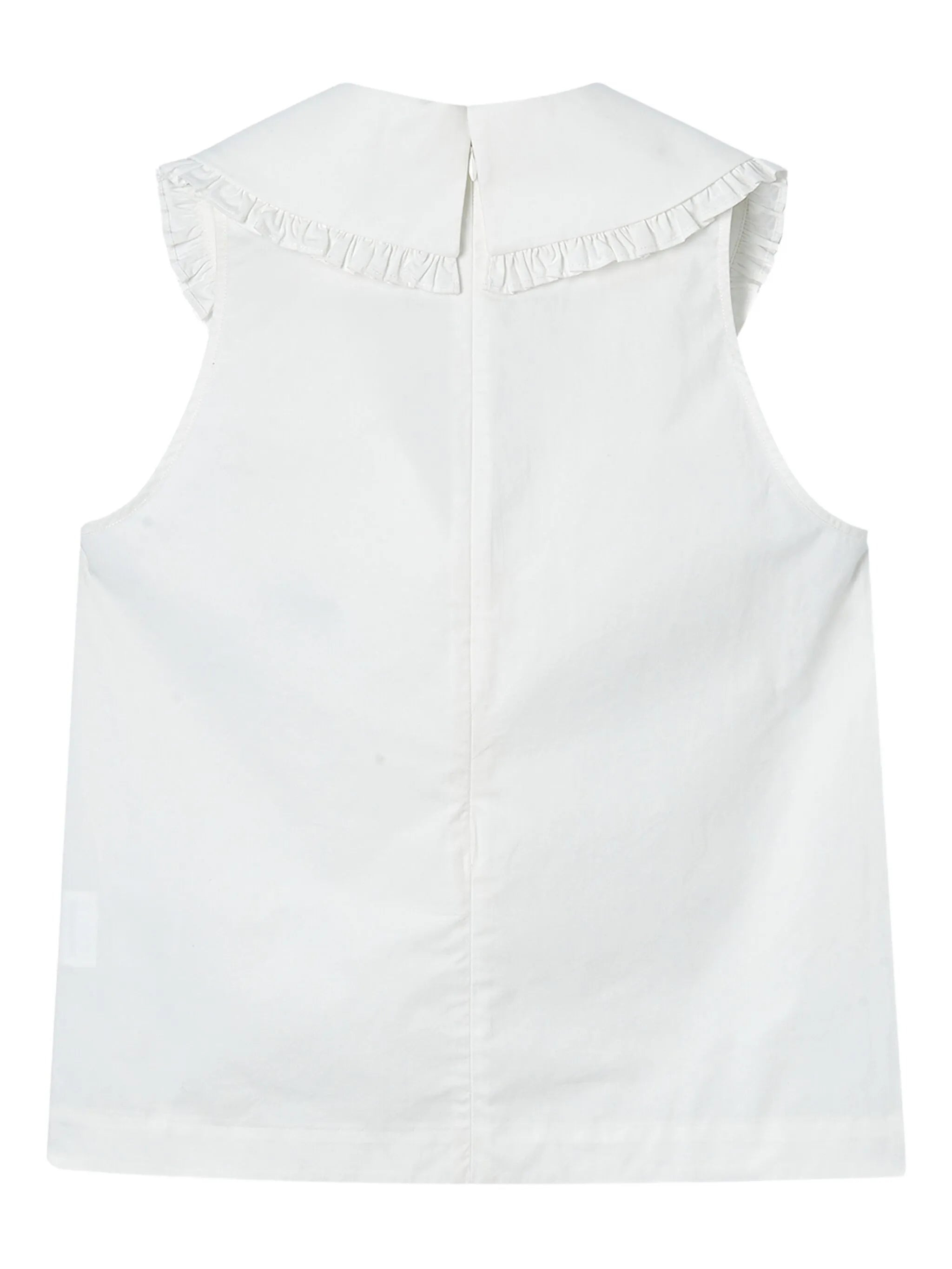 Shushu/tong Ruffled-collar Sleeveless Top - 2