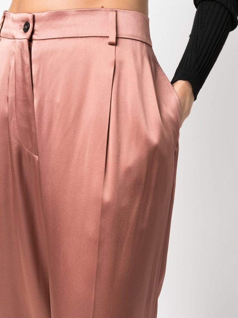 wide-leg satin trousers 5