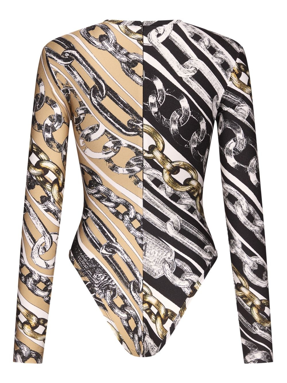 chain link-print bodysuit - 6