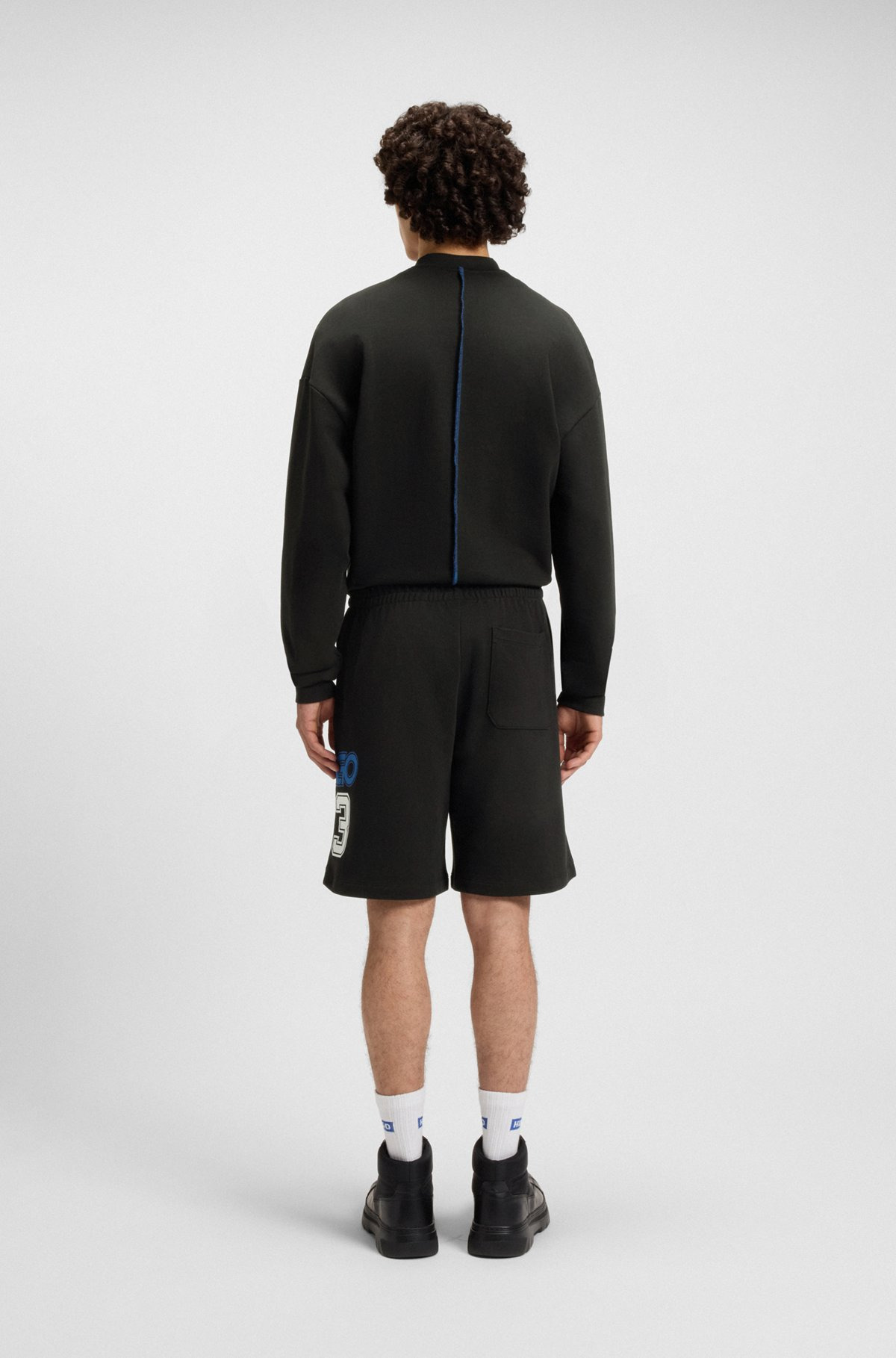 COTTON-TERRY SHORTS WITH MIXED LOGO ARTWORK - 5