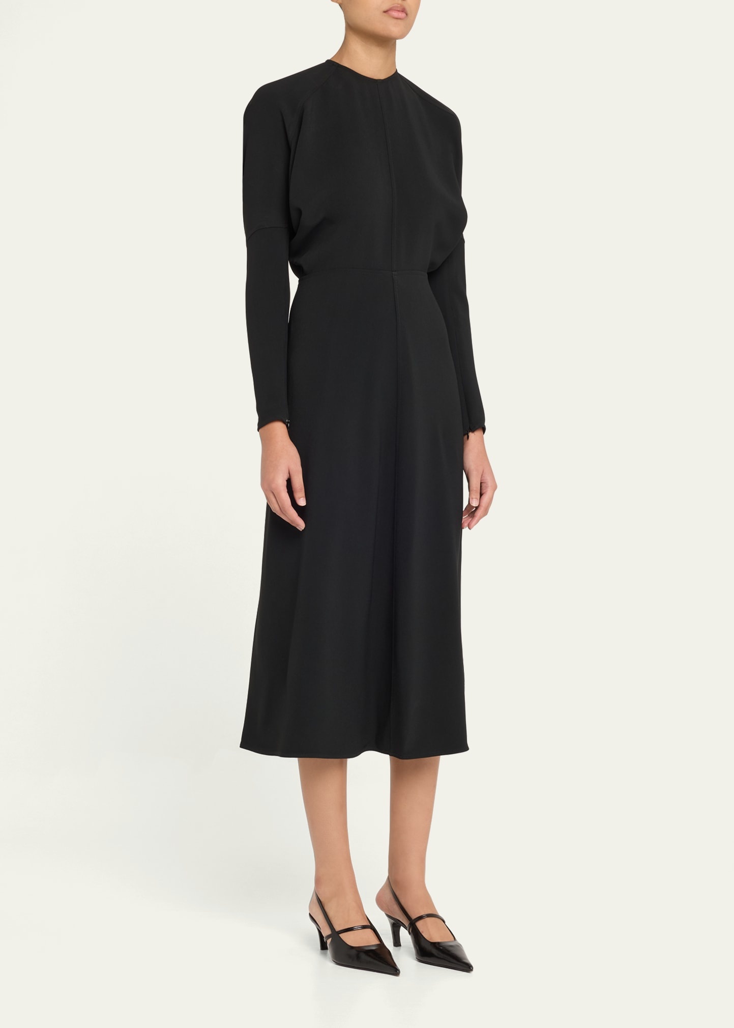 Dolman Sleeve Midi Dress - 4