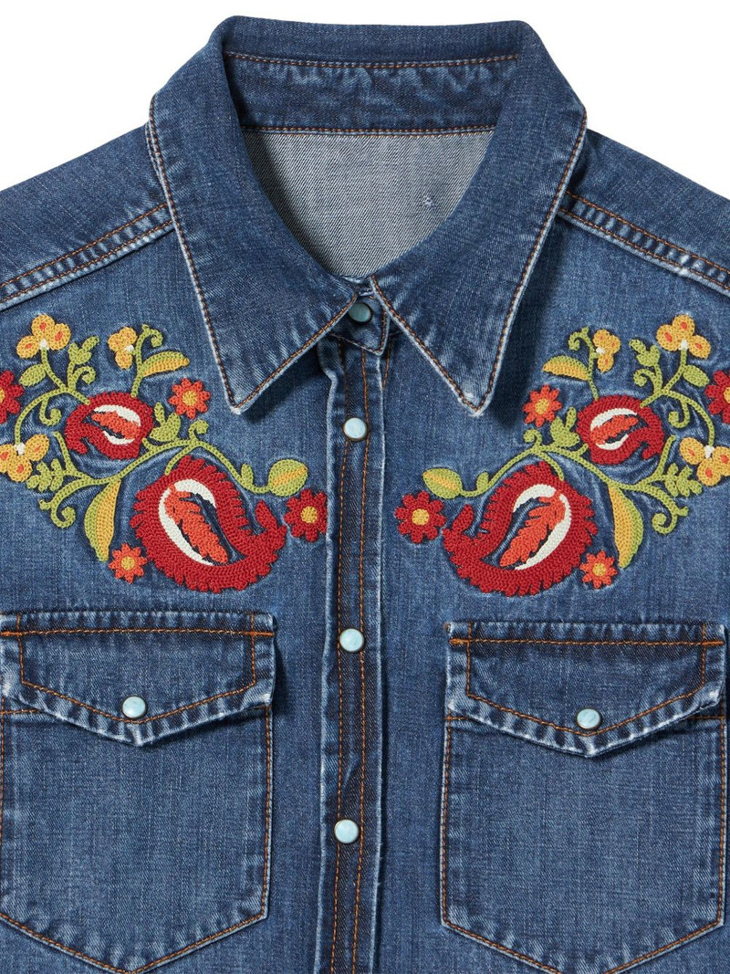 Brigitter floral-embroidered shirt 4