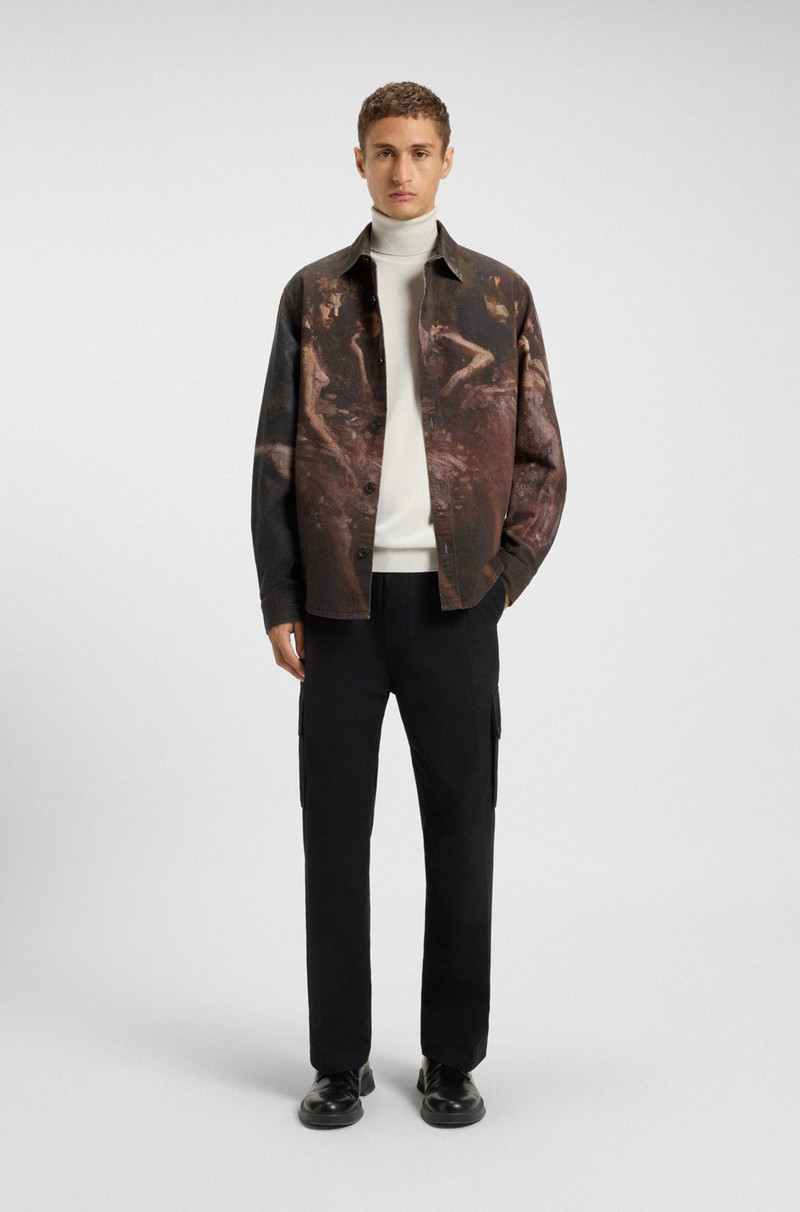 HUGO HUGO X APOH OVERSIZE-FIT SHIRT IN COTTON WITH BALLERINA PRINT outlook