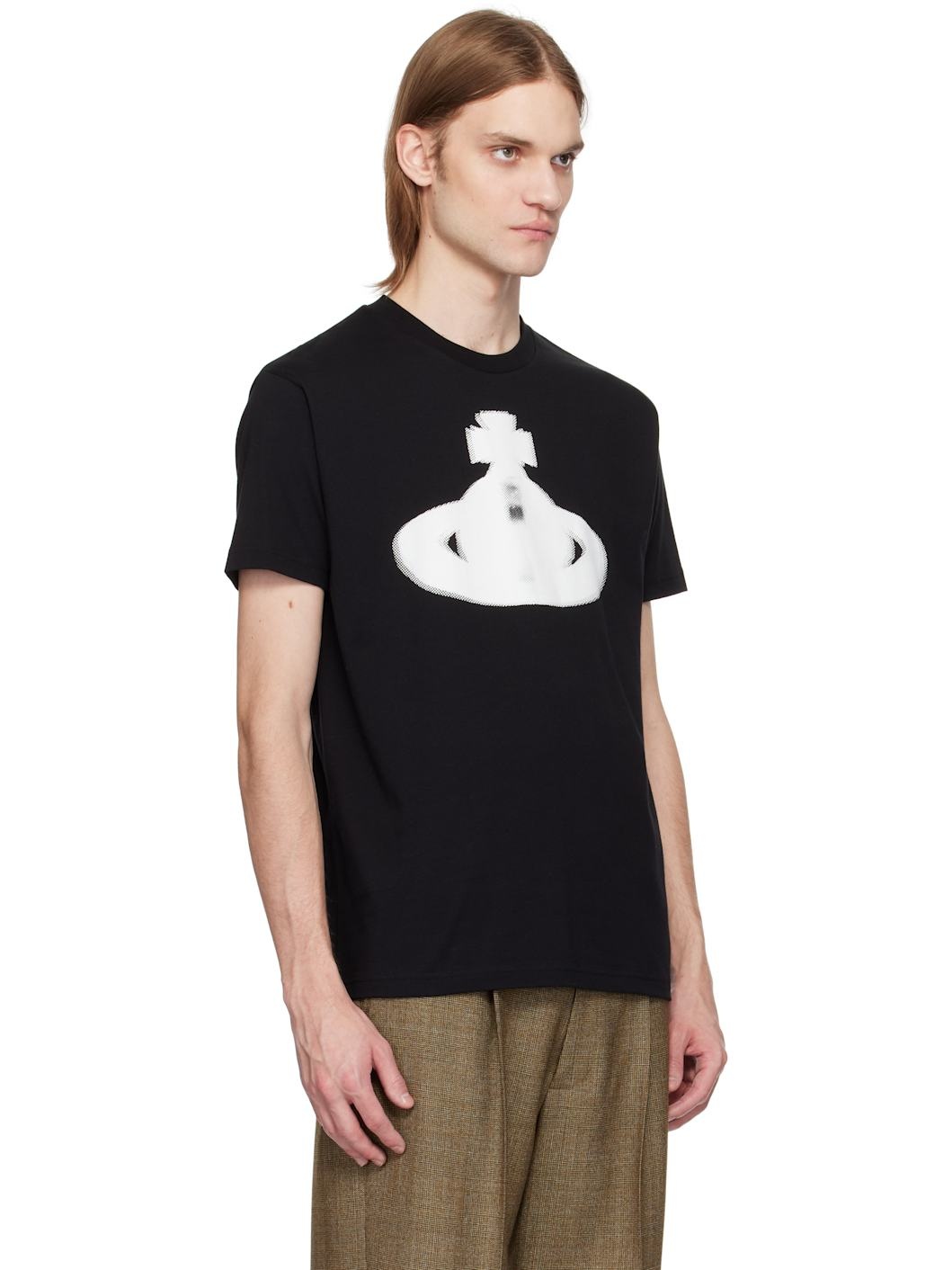Black Halftone Orb Classic T-shirt - 2