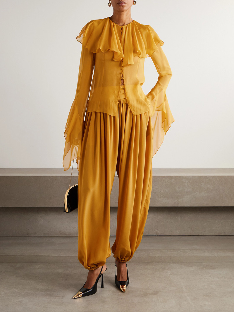 Altuzarra Alida Ruffled Silk-chiffon Blouse outlook