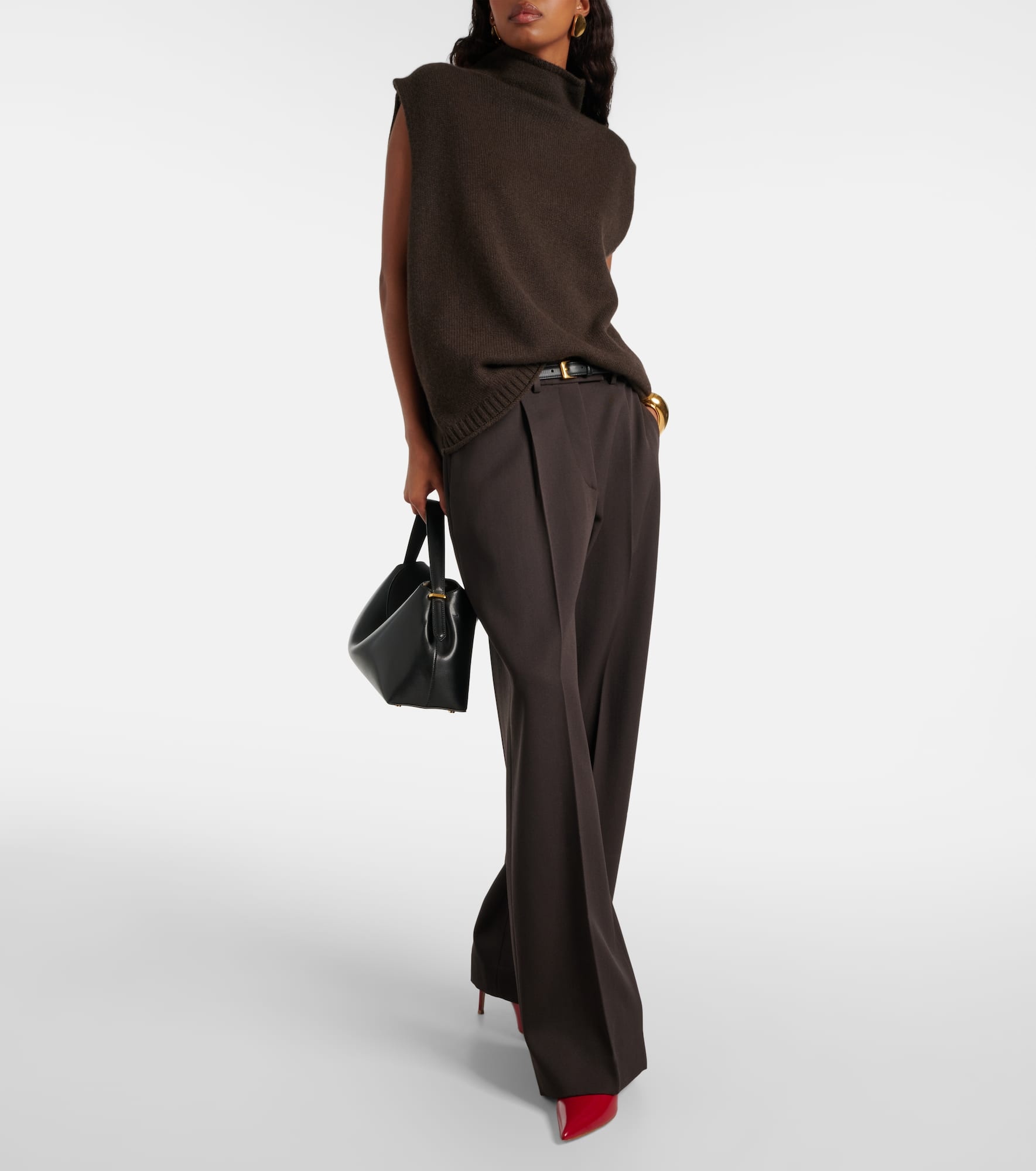 Tova mockneck cashmere sweater vest - 2