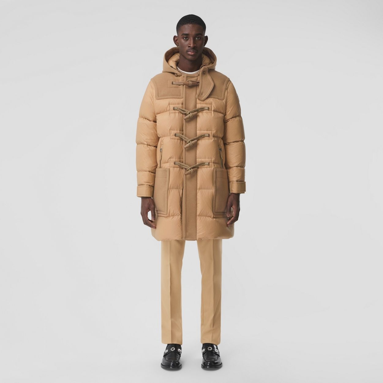 Burberry Nylon and Technical Wool Down-filled Duffle Coat | REVERSIBLE