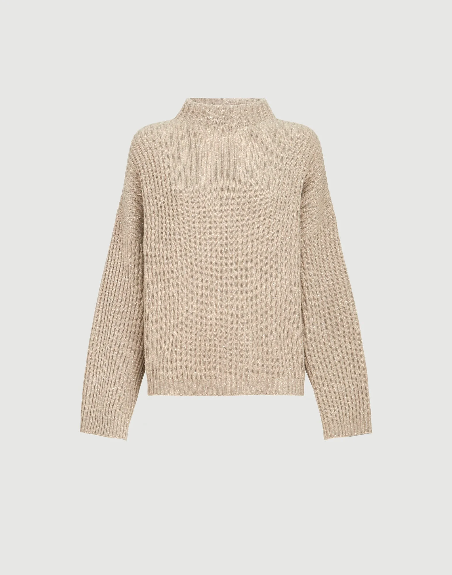 Sparkling & Dazzling cashmere and wool ribbed sweater - 1