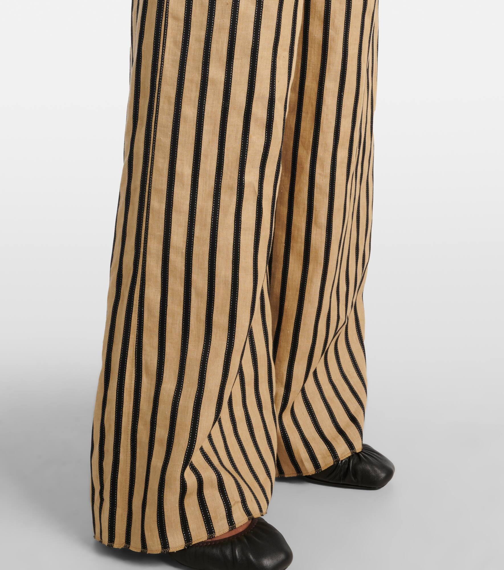 Cestino linen and cotton-blend palazzo pants - 5