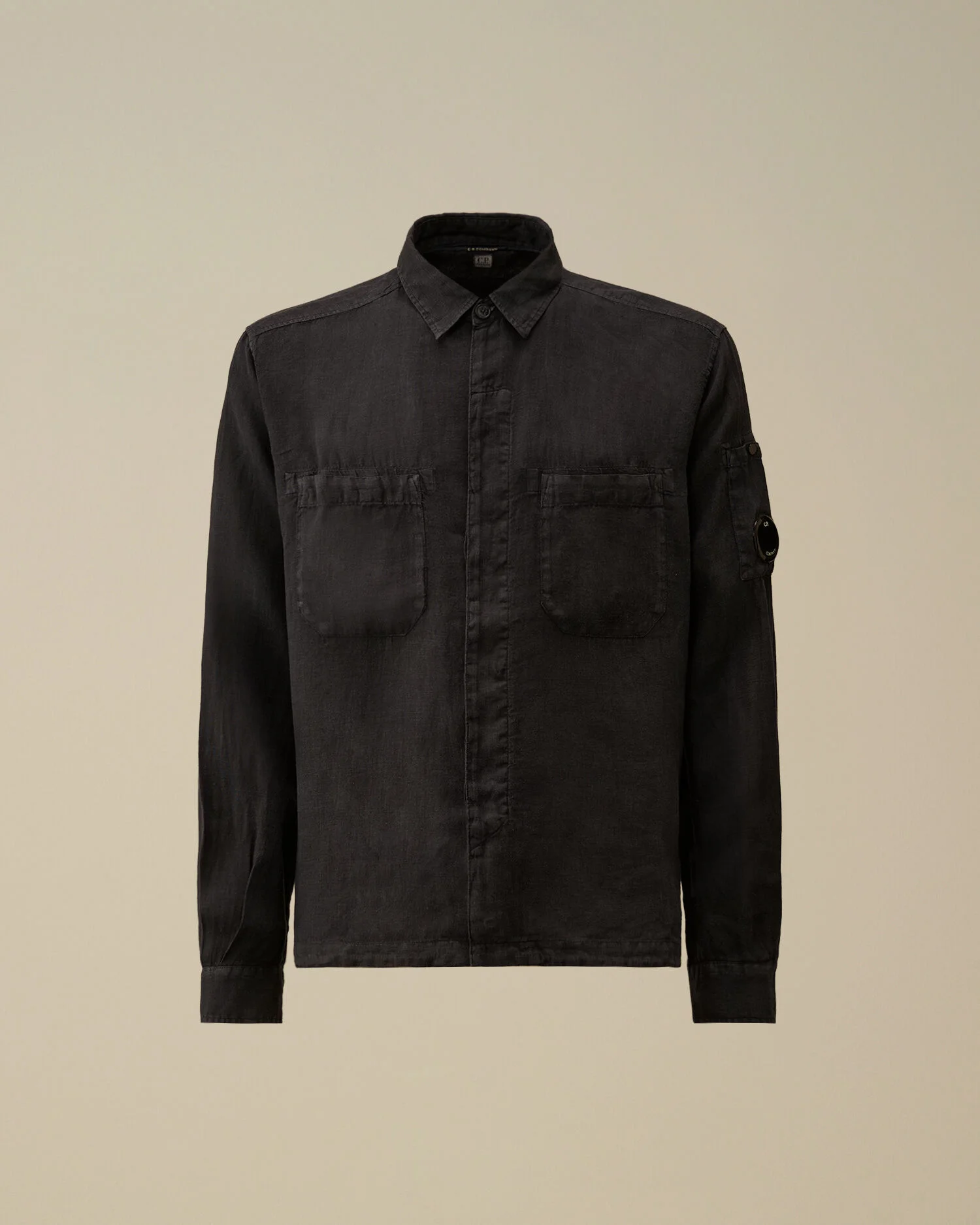 Linen Long Sleeve Button Lens Shirt - 1