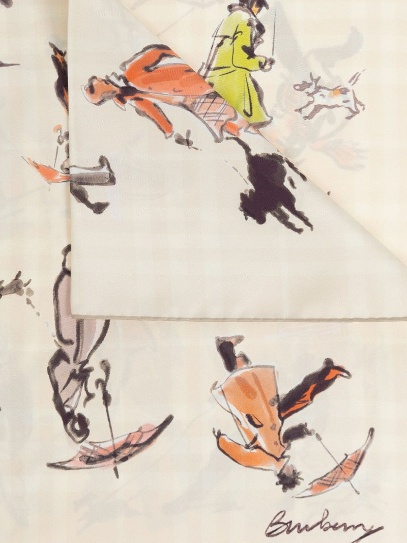 Burberry printed silk scarf outlook