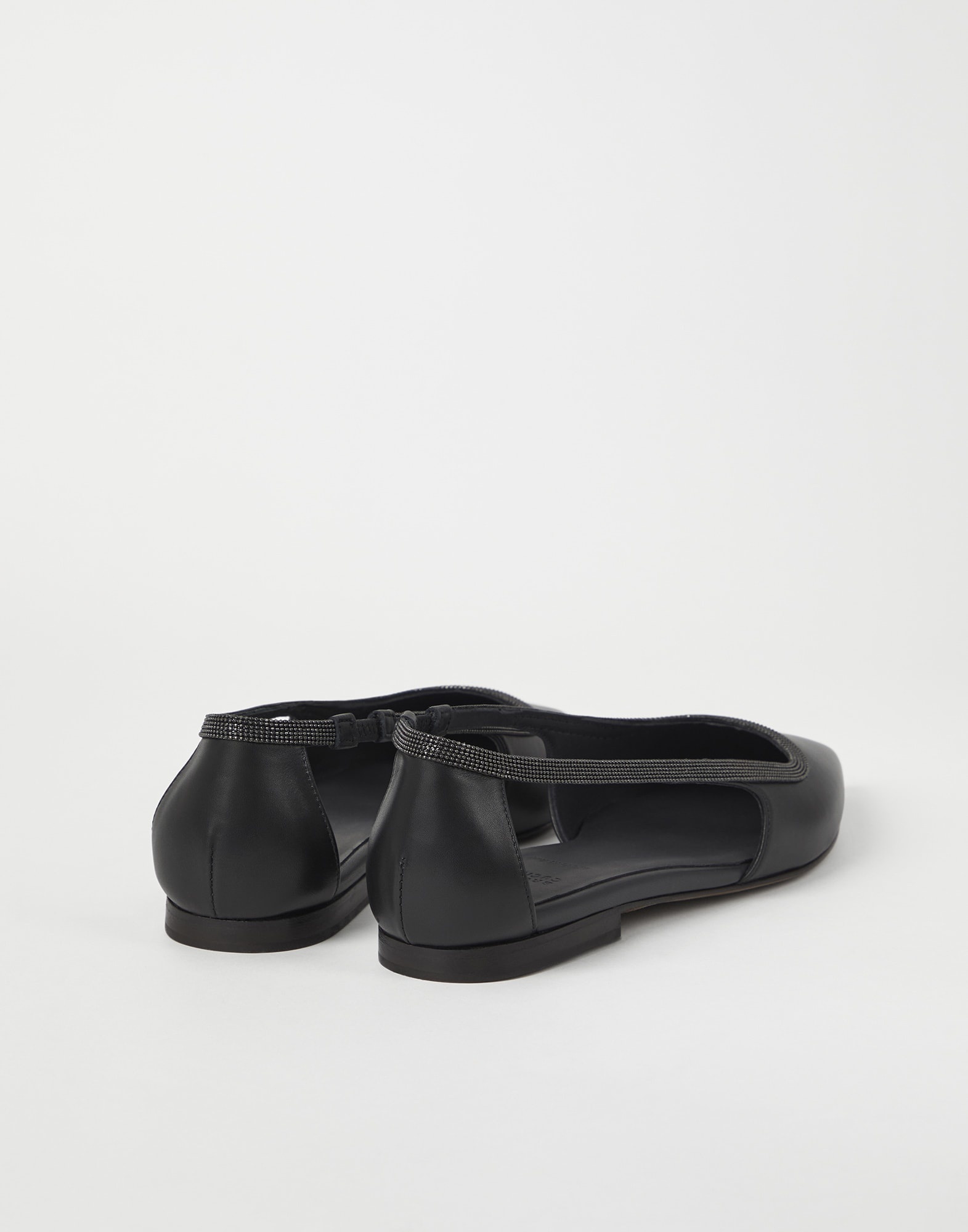 Nappa leather flats with precious strap - 2