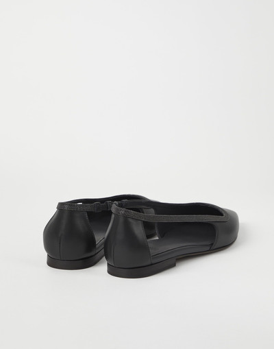 Brunello Cucinelli Nappa leather flats with precious strap outlook