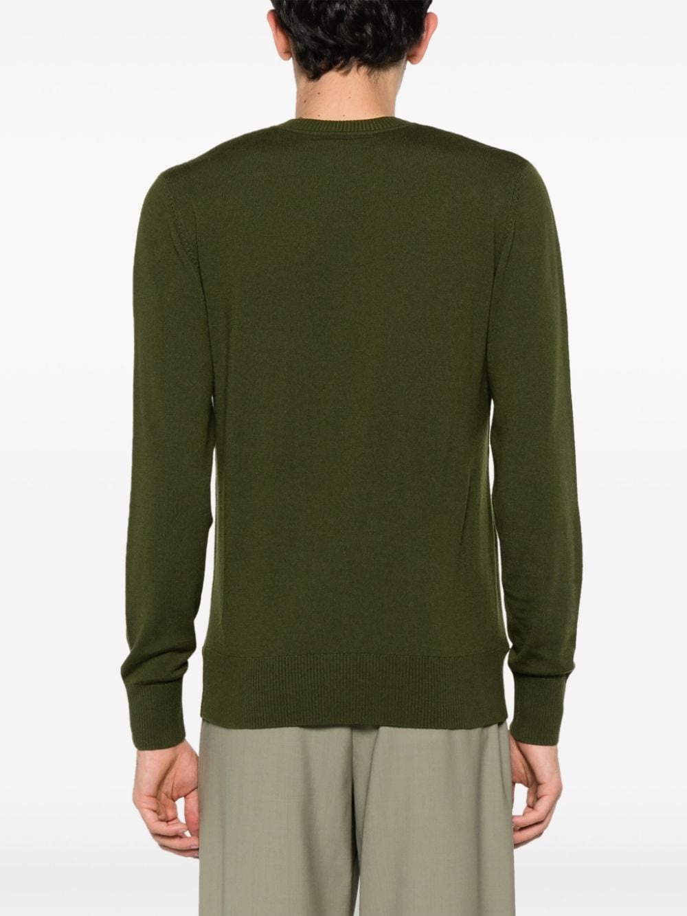 embroidered-logo wool jumper - 4
