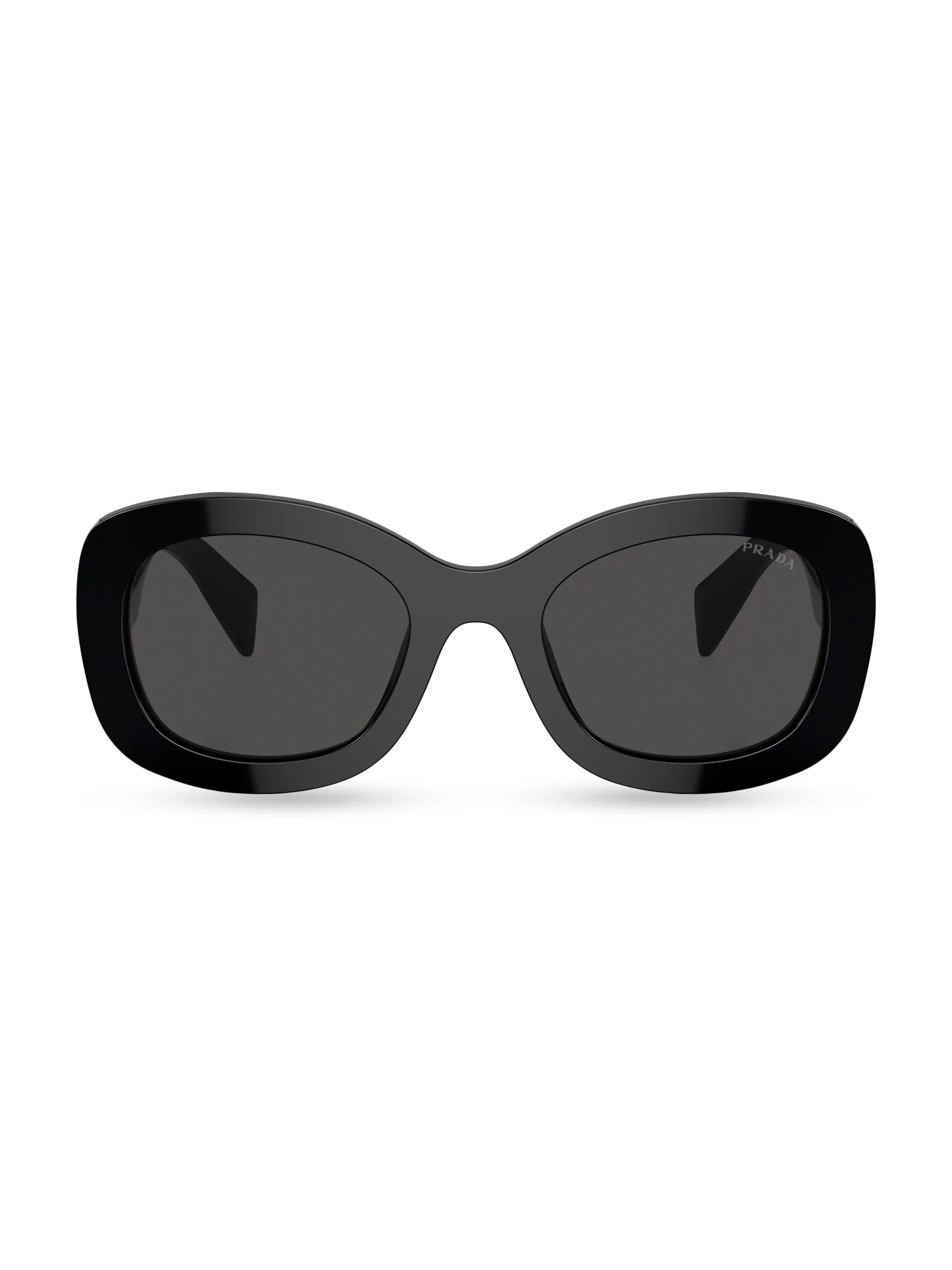 Women's 55MM Oval Sunglasses - Black Dark Grey - 1