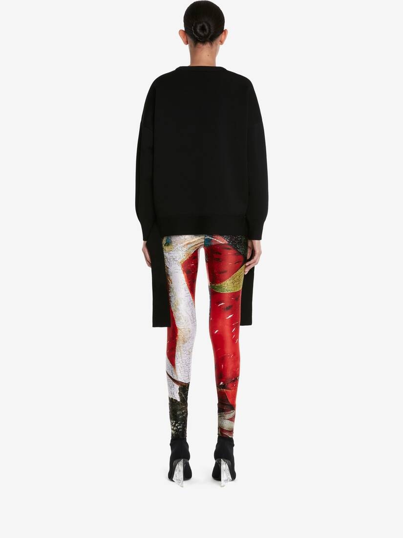 Women's Hieronymus Bosch Oversized Jacquard Sweater in Black/red/blue - 4