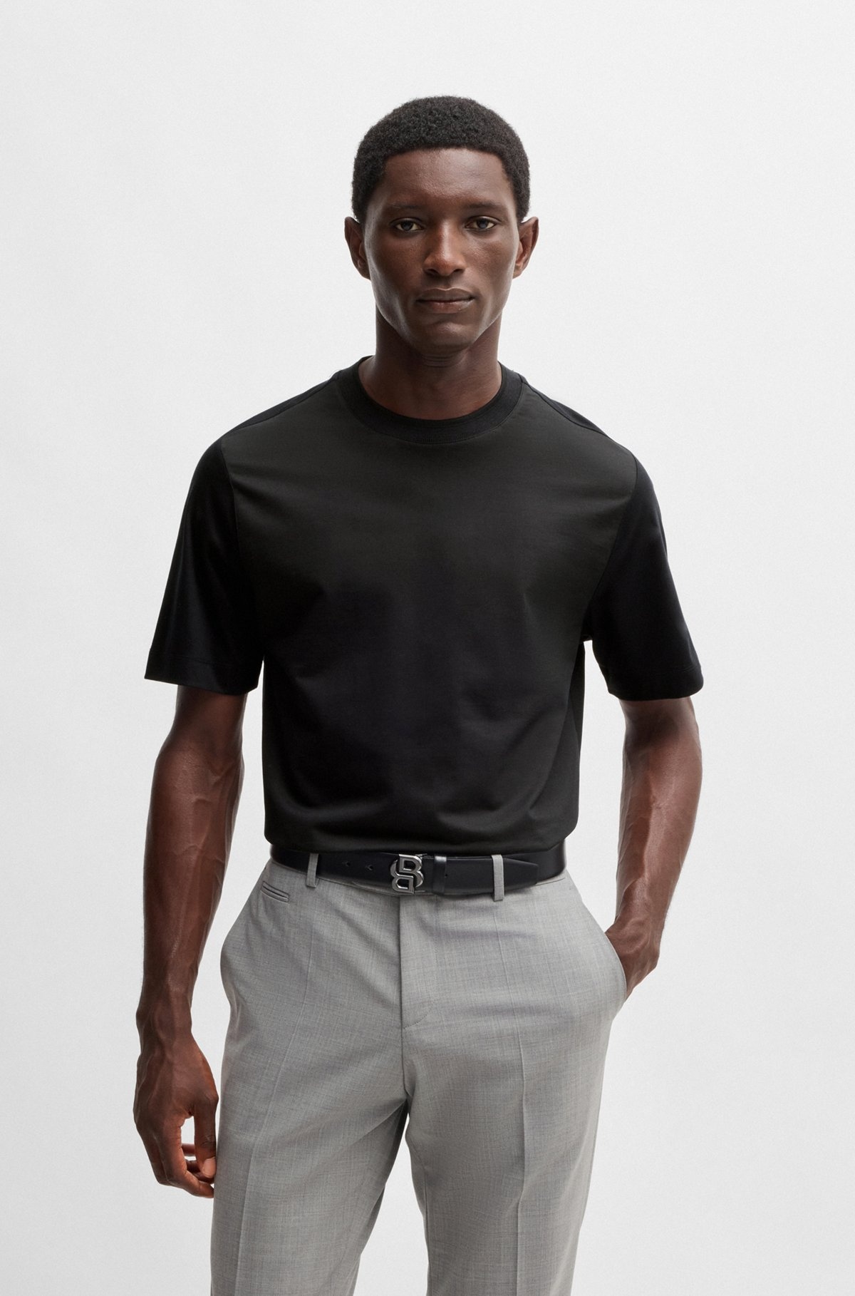REGULAR-FIT T-SHIRT WITH STRUCTURED BODY - 2