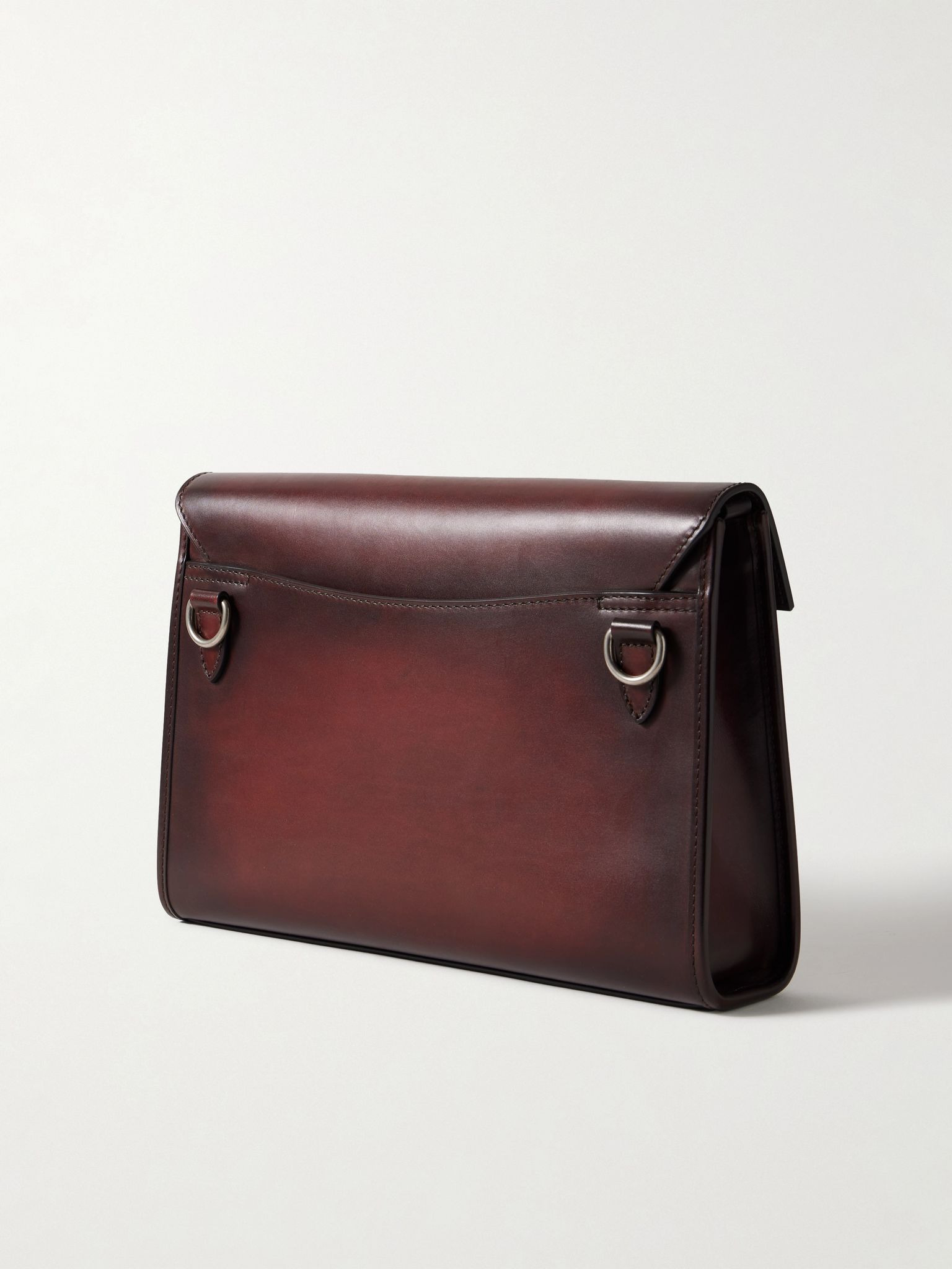E'Mio Scritto Venezia Leather Messenger Bag Brown - 3