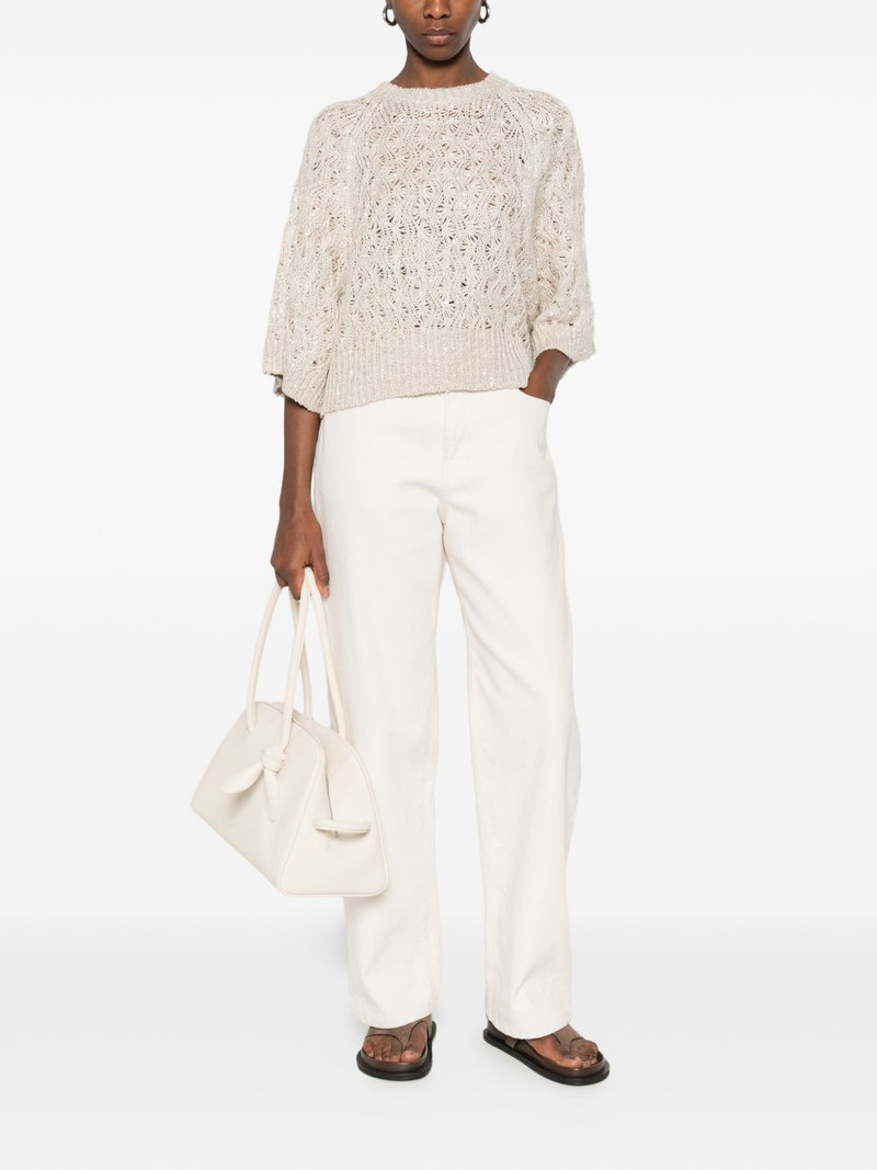 Brunello Cucinelli open-knit sweater outlook